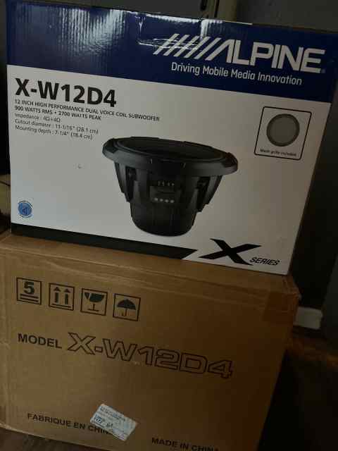 WTS Alpine X series 12” subwoofers (pair)