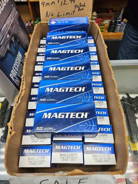 9mm AMMO MAGTECH  BRASS 115gr 50rd BOX 