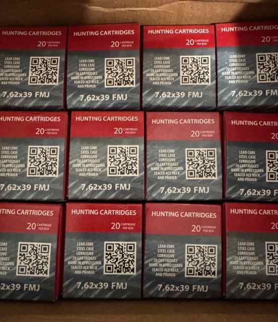 1000 round case of 7.62x39 FMJ 50 boxes of 20