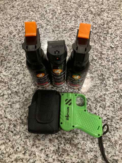3 mini fire extinguishers and a zap gun never used