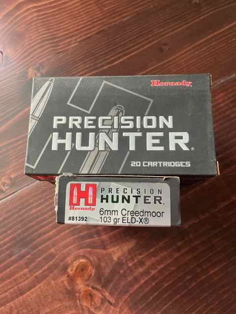 Hornady Precision Hunter ELD-X 6mm Creedmoor 103-G