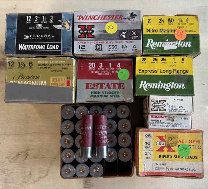 Shotshells 12,16 and 20