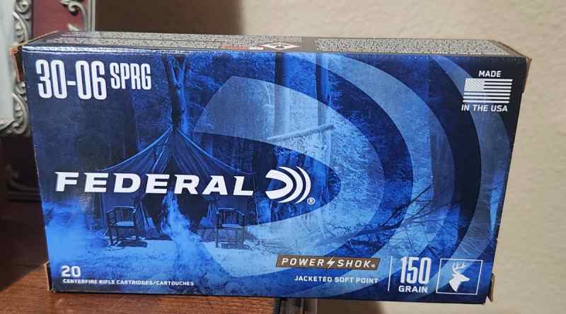 Box of Federal 30-06 ammo