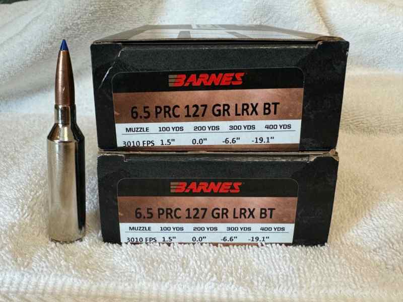 Reduced !! Barnes 6.5 PRC Ammo For Sale in Dallas 