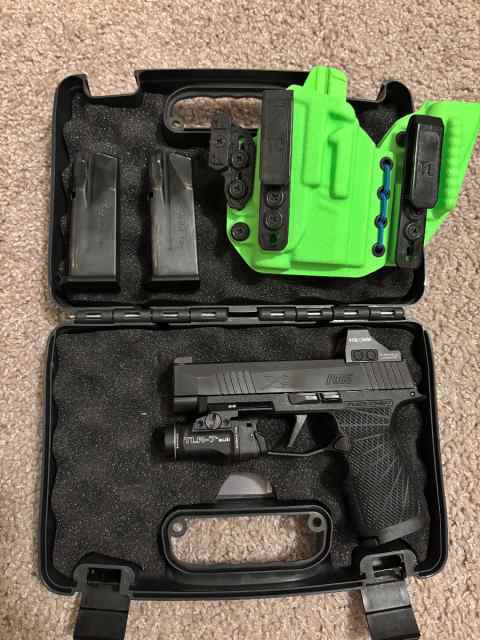 P365XL w/ holosun + light, holster, 3 mags.