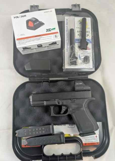 Glock 19 Gen 5 Blue Label Holosun Green Dot