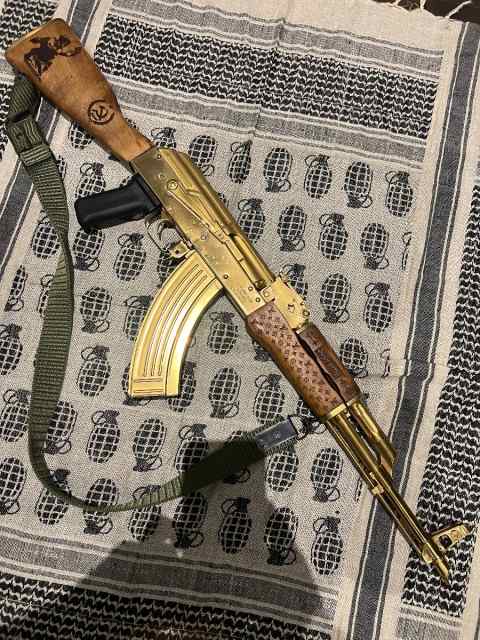 Badass Full Custom Polished Gold AK47 AKM TiN