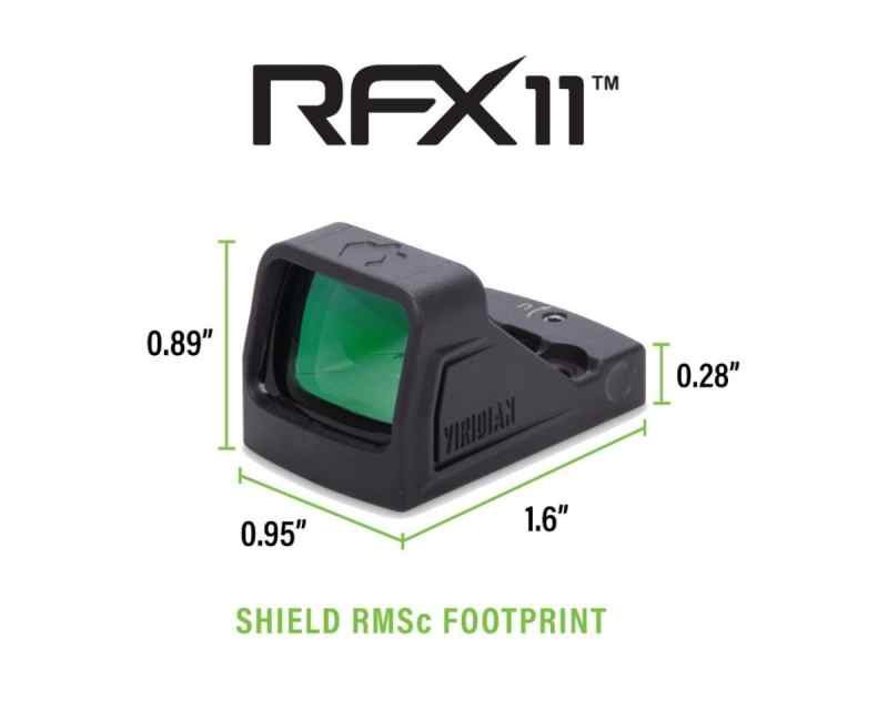 RFX11 Vridian Green Dot Reflex Sight Shield RMSc
