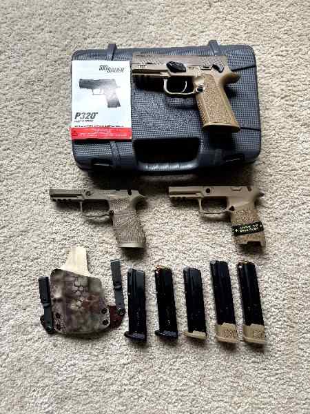 Sig P320 3.9” M18, Excel Cond + xtras + opt xtras
