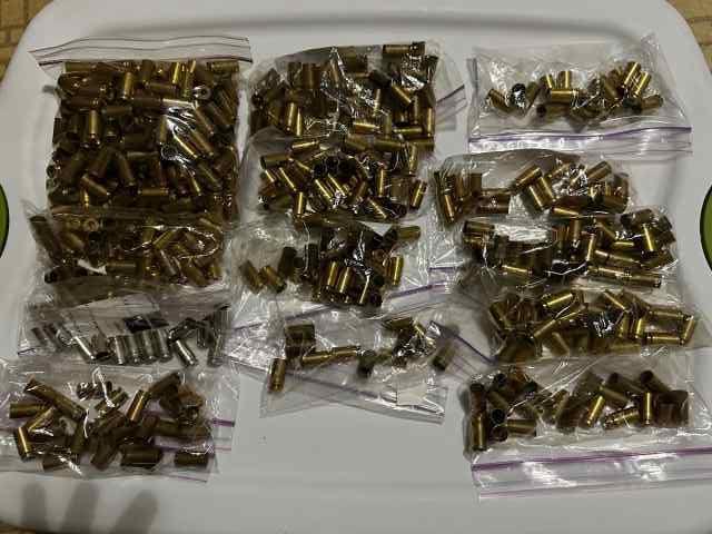 40 S&amp;W Brass Cases - 600 cleaned and sorted 