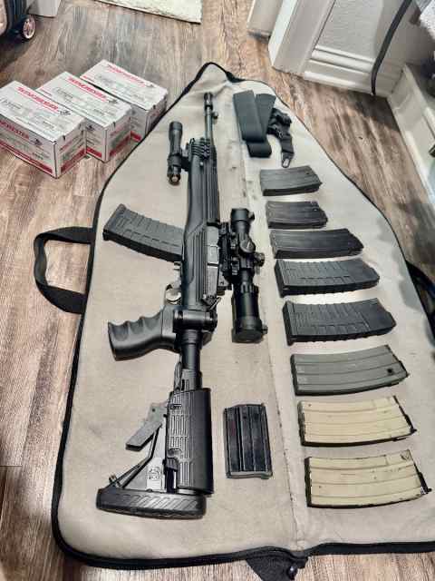 Ruger mini 14 assault style + ammo