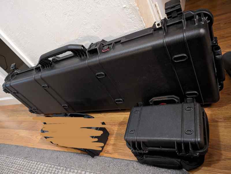 2 new pelican cases, 1750 long case, 1170 pistol c