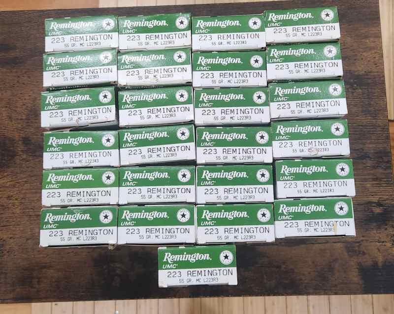 Rem UMC 223 55gr 25  boxes 20/box 500rd $.55