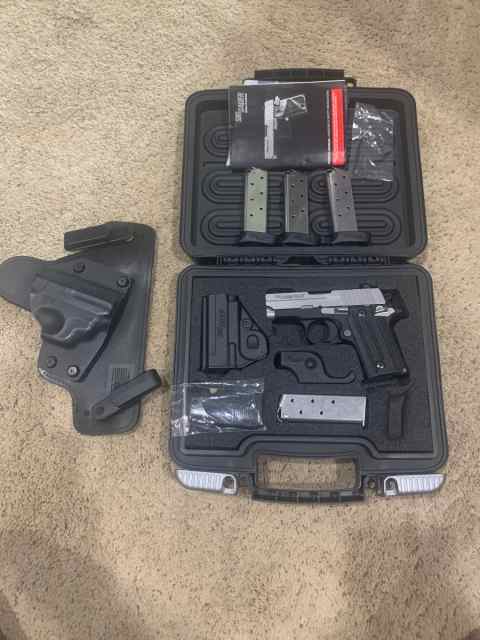 Sig Sauer P238 with holster, laser, and 4 mags