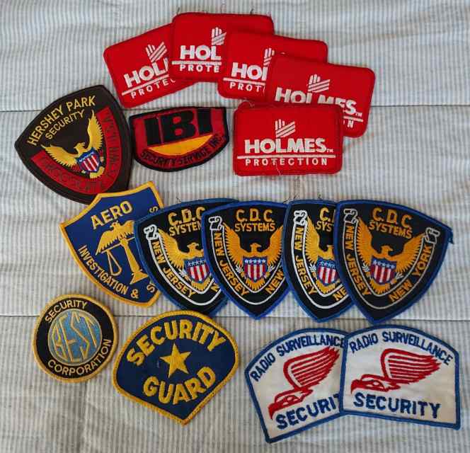 Vintage Security patches Flags patches baseball.