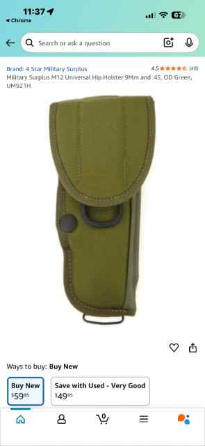 M12 military holster 