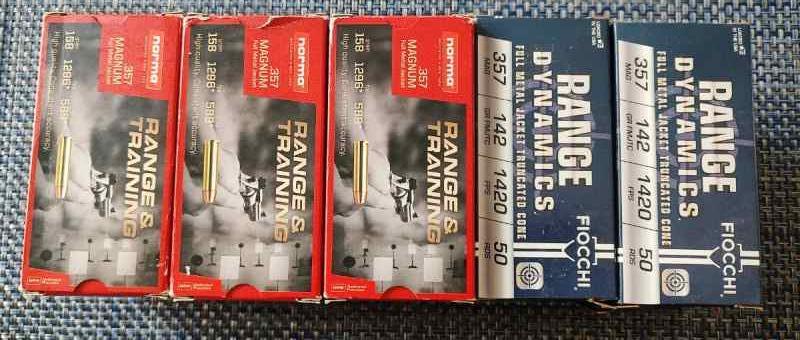 250 Rounds 357 MAG FMJ Brass Ammo LOW PRICE