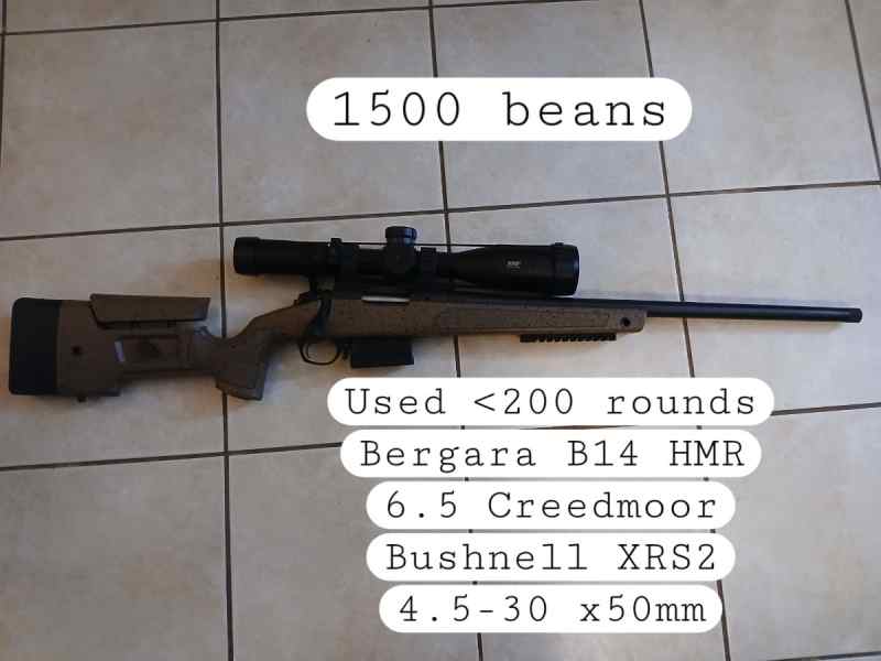 Begera B14 HMR 6.5 Creed w/ Bushnell XRS2