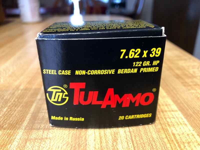 7.62x39 HP Tulammo 55 boxes 1100 rounds  460.00