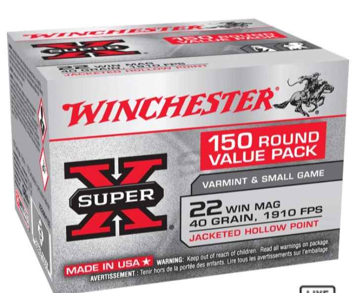 Winchester 22WMR JHP 150 ROUNDS