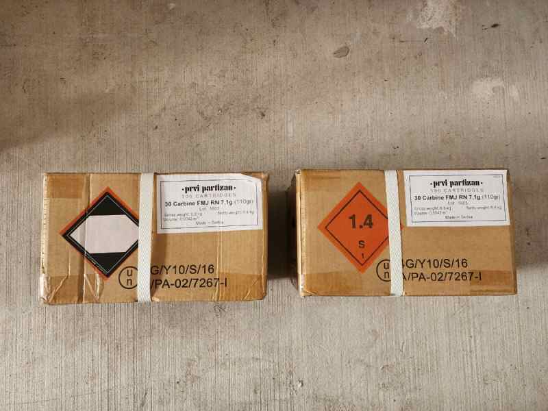 500 Round Cases - PPU 30 Carbine Ammo
