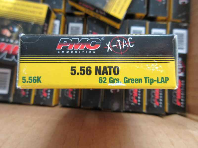 500 Rd PMC X-TAC 5.56 NATO 62 Gr Green Tip