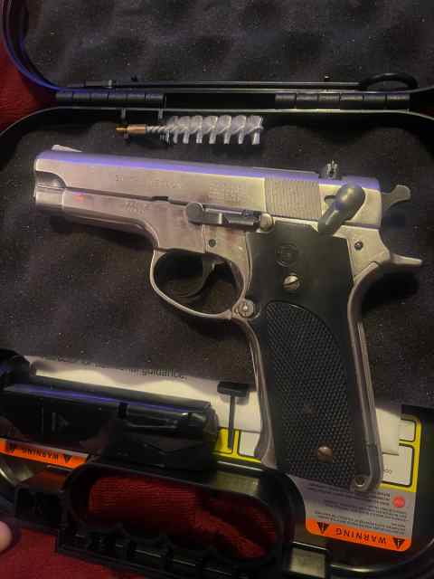 Nickel S&amp;W Model 59 