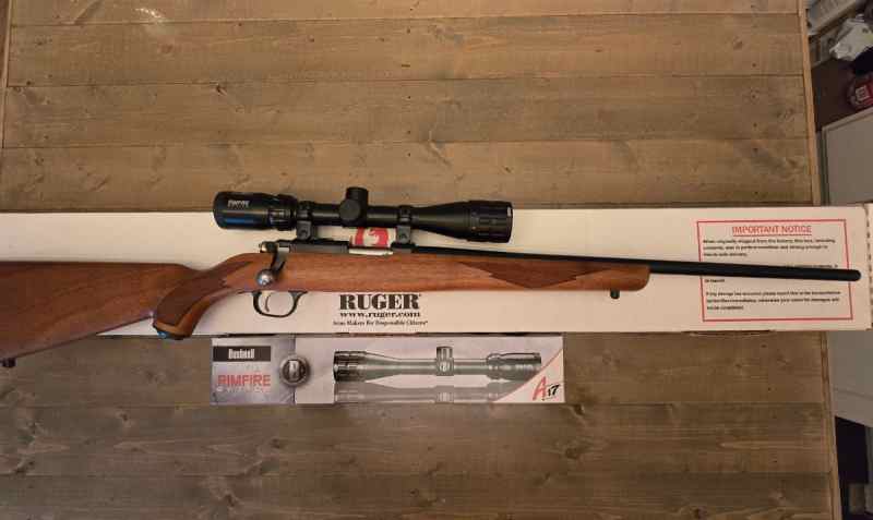 Ruger M77 , 22Lr,Bushnell Scope,NIB,Unfired, FSFT 