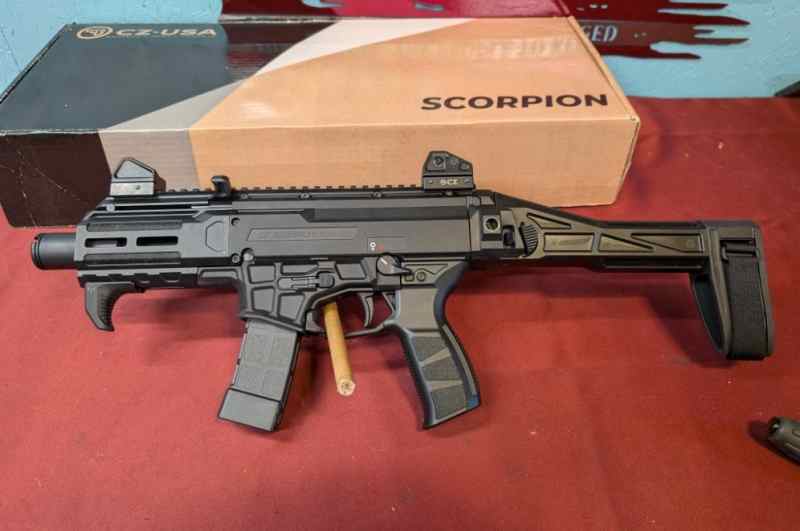 CZ Scorpion 3 + Plus Micro  Pistol W/ Brace Sights